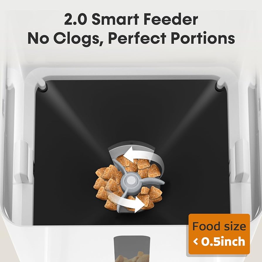 ペットフィーダー Amazon.com : GAMKII Automatic Cat Feeder for Wet Food, 6